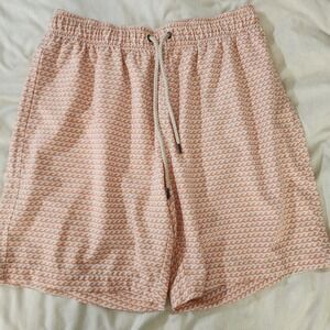 Faherty Board Shorts Mens M Peach Excellent Wave Print Beacon Trunk MSU2101-AWP